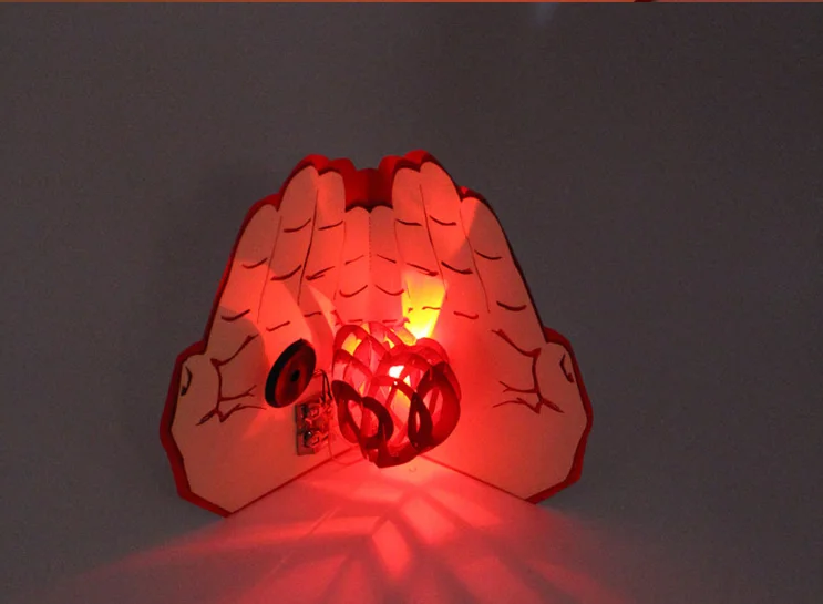 Custom music happy birthday 3D greeting card with LED light,different kinds of led greeting card with your own designs