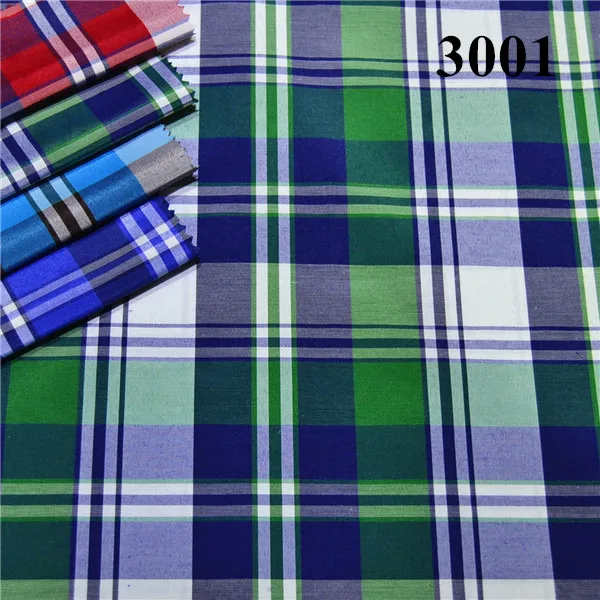Check design tc yarn dyed fabric for shirt and shorts