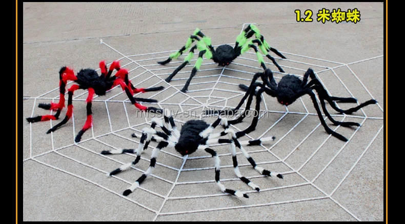 Cobweb with Colored Spider Decoration spiderweb Halloween Spider Web