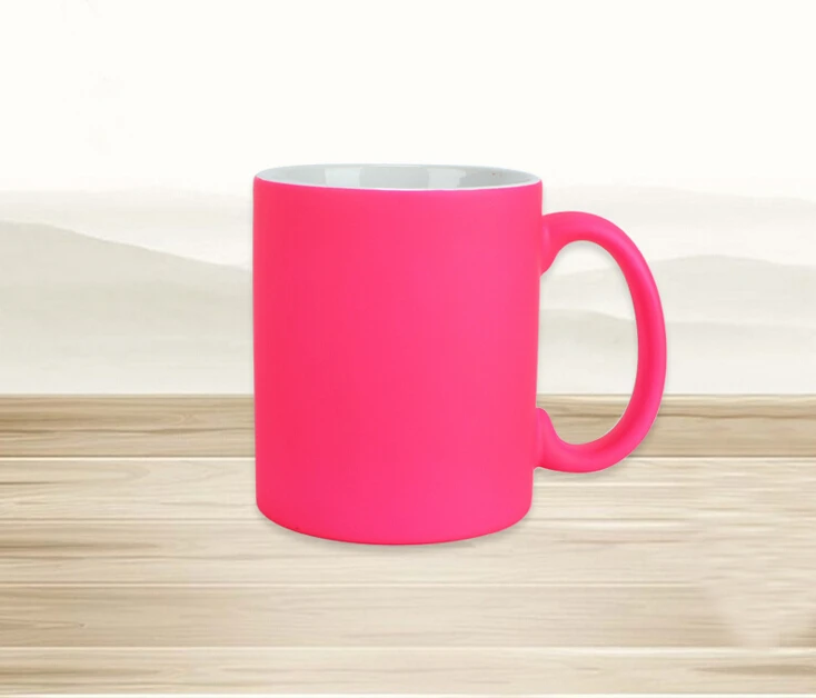 High quality candy color 11oz ceramic mug for sublimation printing