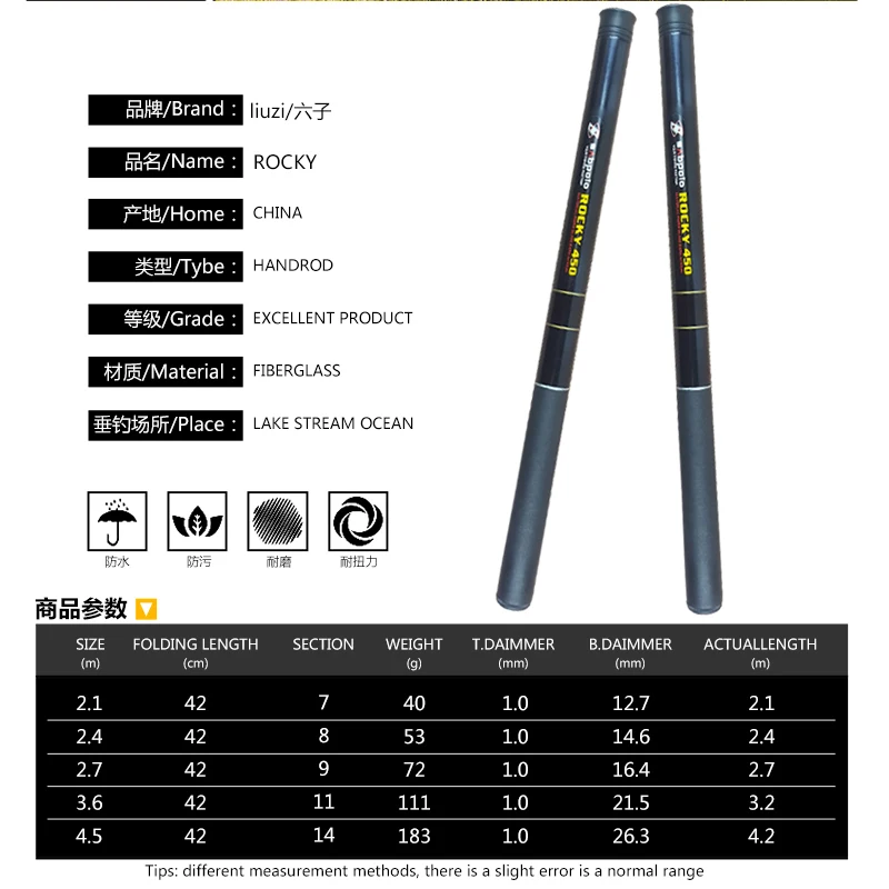 Portable telescopic fishing rod glass fiber short rod fishingrod