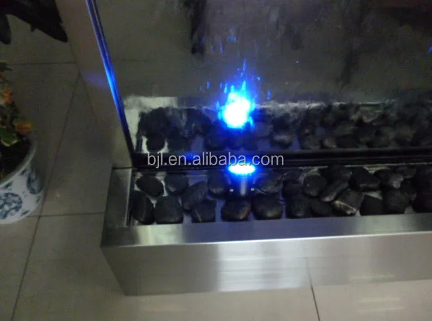 
glass waterfall lighted fountain room dividers 