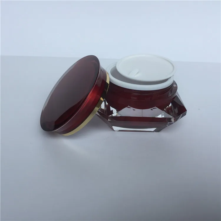 
Shangyu yucai diamond cosmetic jar 15 30 50 ml diamond shaped glass jar 