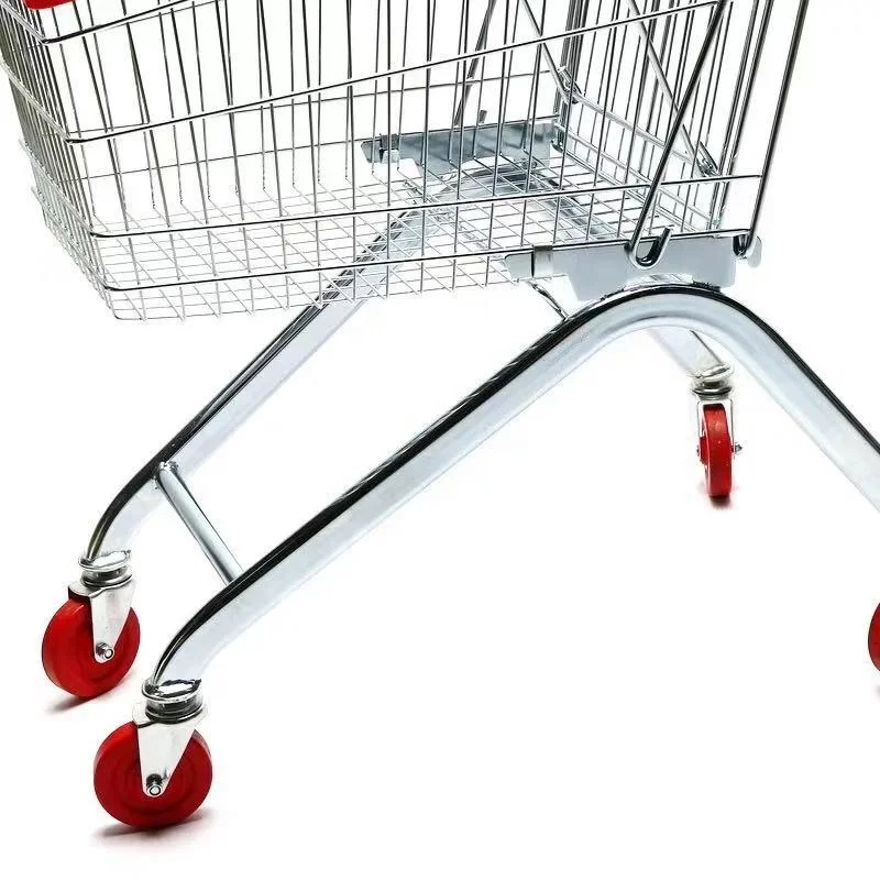 best grocery shopping cart manufacturer cheap price four wheels metal supermarket used shopping trolley for sale