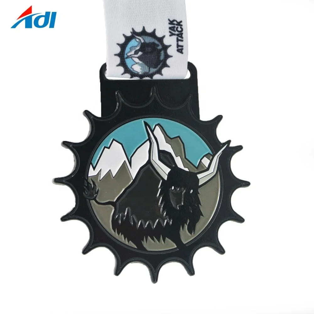 Wholesale custom soft ename metal gym dance medal with ribbon made in china