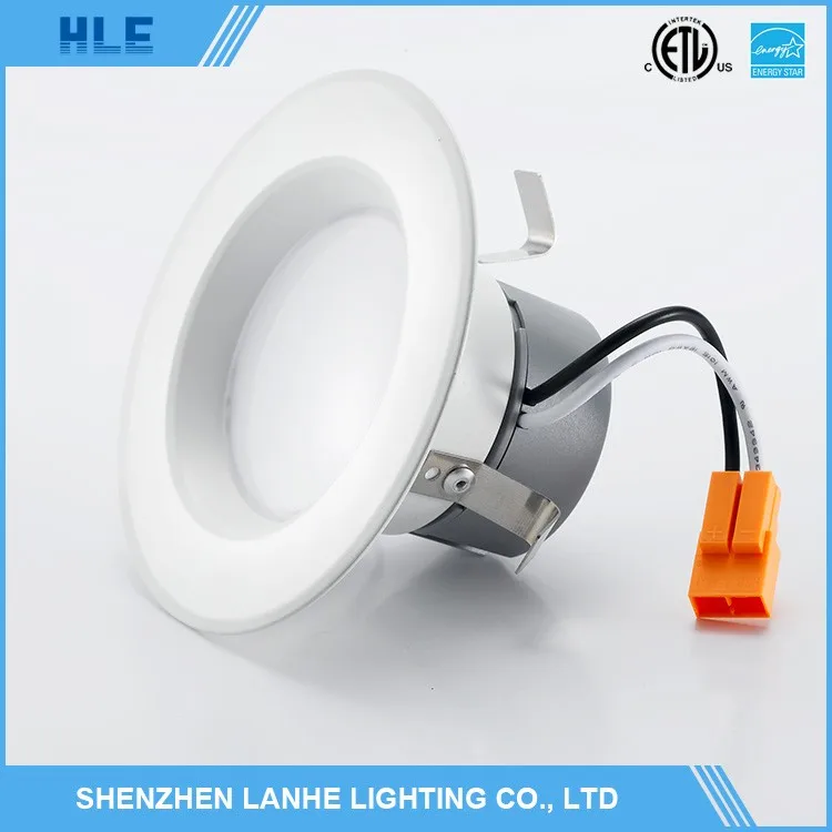 LED 12W recessed lighting fixture ceiling light dimmable downlight replace 90W halogen 4in for remodel and new construction