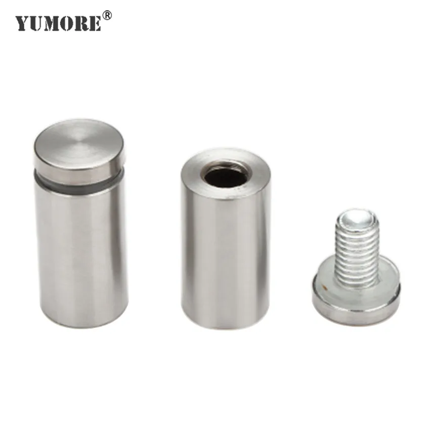 Stainless steel furniture glass panel mounting hardware m3 copper female hex sign spacers screw standoffs