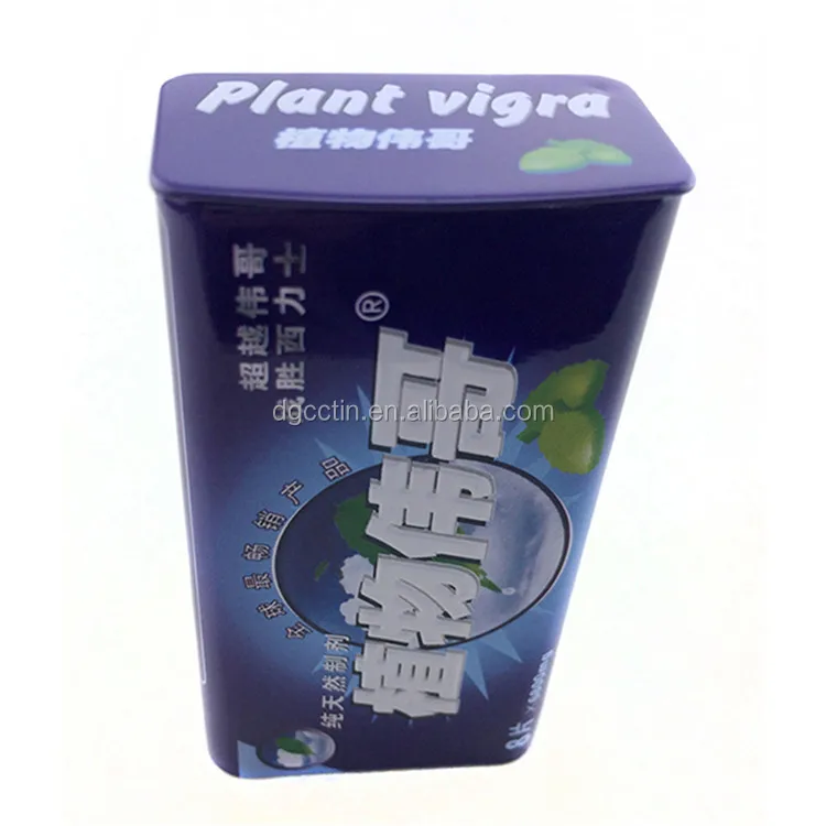 Cheap and Exquisite rectangle mint iron box,candy iron box