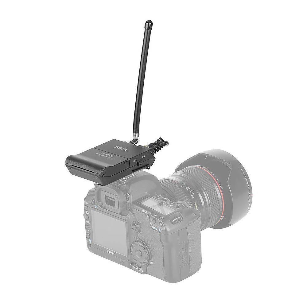 
BY-WFM12 Camcorders mini audio microphone VHF Wireless Microphone System Audio recorders for DSLR Cameras & Smartphones 