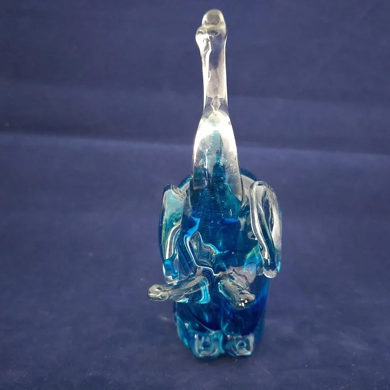 
miniature blown ornaments glass animals elephant statues 