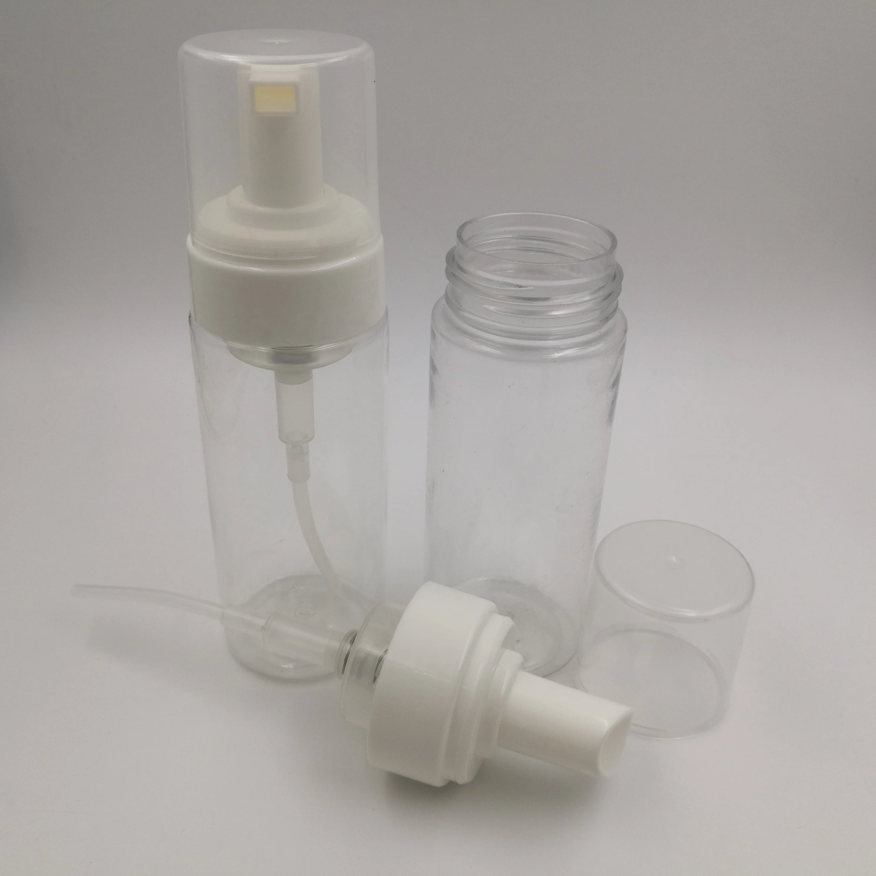 30ml 50ml 60ml 100ml 150ml 200ml  250ml PET foam pump bottles plastic empty refillable cosmetic foaming soap pump bottle