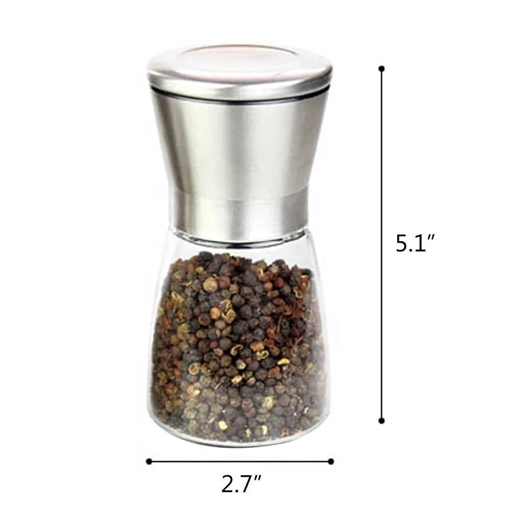 304# Stainless Steel Premium Salt and Pepper Grinders with Adjustable Ceramic Mill