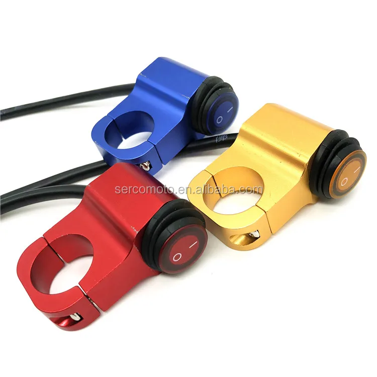 high quality aluminum Universal CNC motorcycle switch 22mm 25mm handlebar Low High Beam light switch ON/OFF