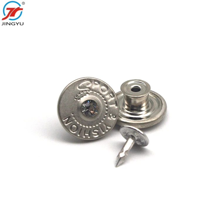 Wholesales Custom Garment Accessories Metal Different Types Of  Plastic Cap Metal Shank Jeans Button