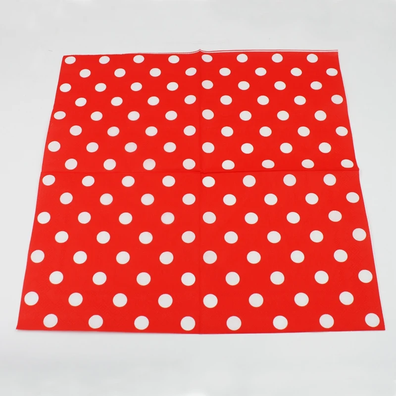 Пищевые Бумажные салфетки в горошек, салфетки, столовые салфетки, салфетки для украшения дня рождения, коктейльной вечеринки, 33*33 см или под заказ
