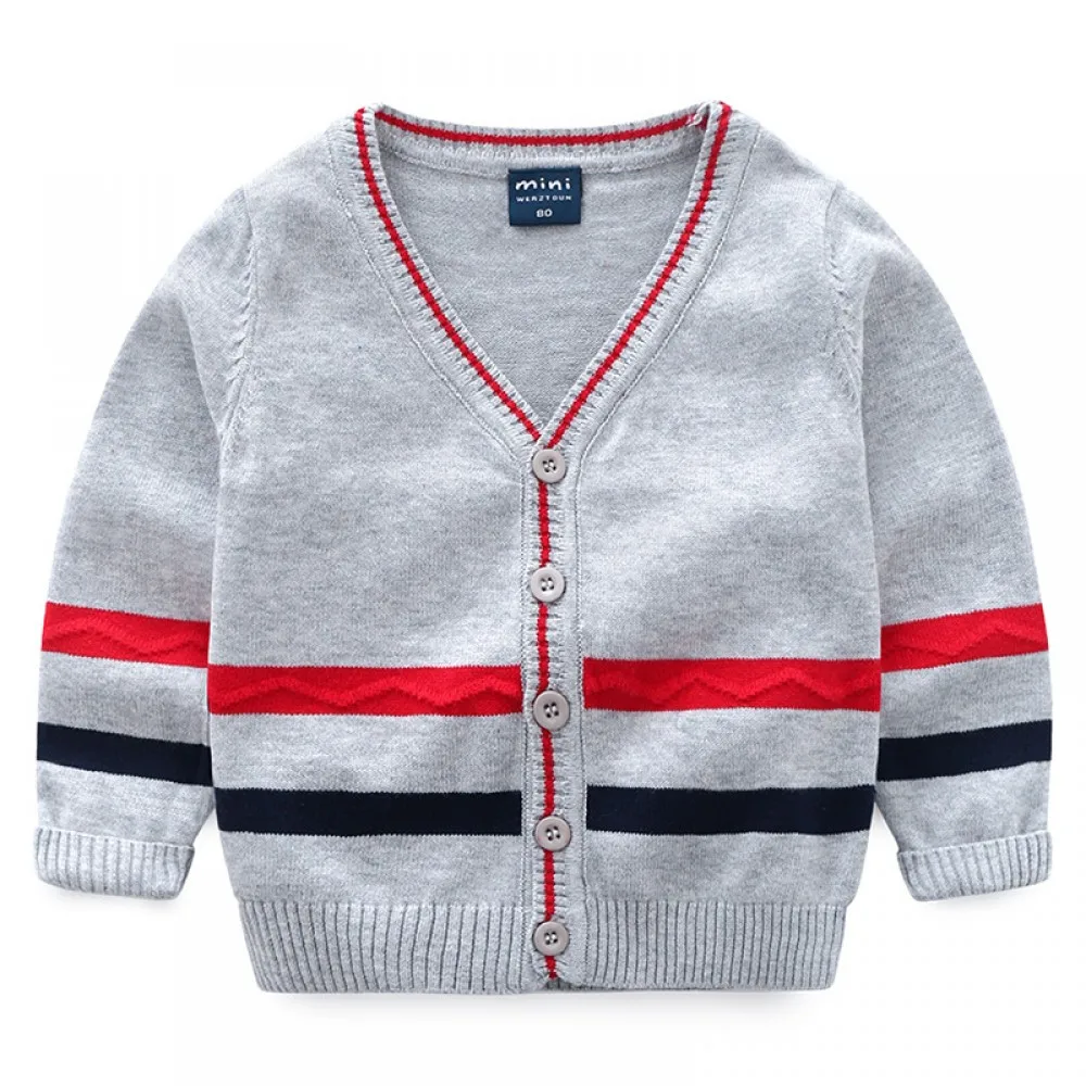
New Design kids sweater For Boys Cardigan Striped baby boy sweater Wholesale Children Clothes Baby Sweater Design Hand Knitted 