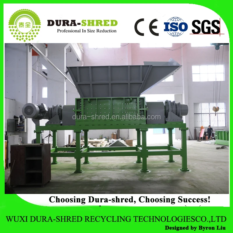 Double shaft shredder Best !!!Dura-shred American Standard recycled tires rubber powder price