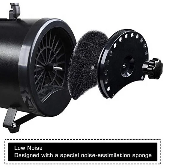 2400W 3.2HP Pet Dog Cat Grooming Hair Force Dryer Quick Blower Heater Electrodeless Speed 4 Nozzles Yellow/Black