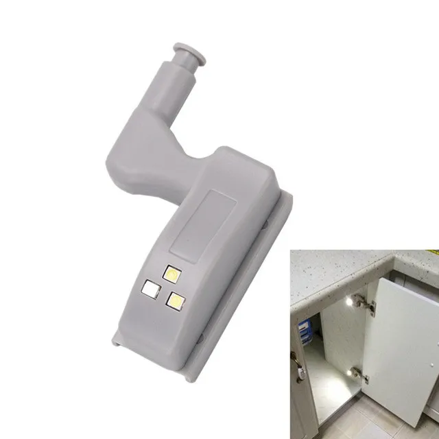 LED cabinet hinge light wardrobe switch button light with battery