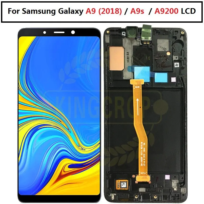 For Samsung Galaxy A9 2018 LCD A9s A9 Star Pro LCD Display with frame Touch Screen Digitizer Assembly for Samsung A9200 lcd
