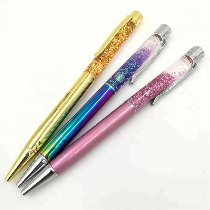 Top Quality Customized Glitter Floating Action Pen Promotional