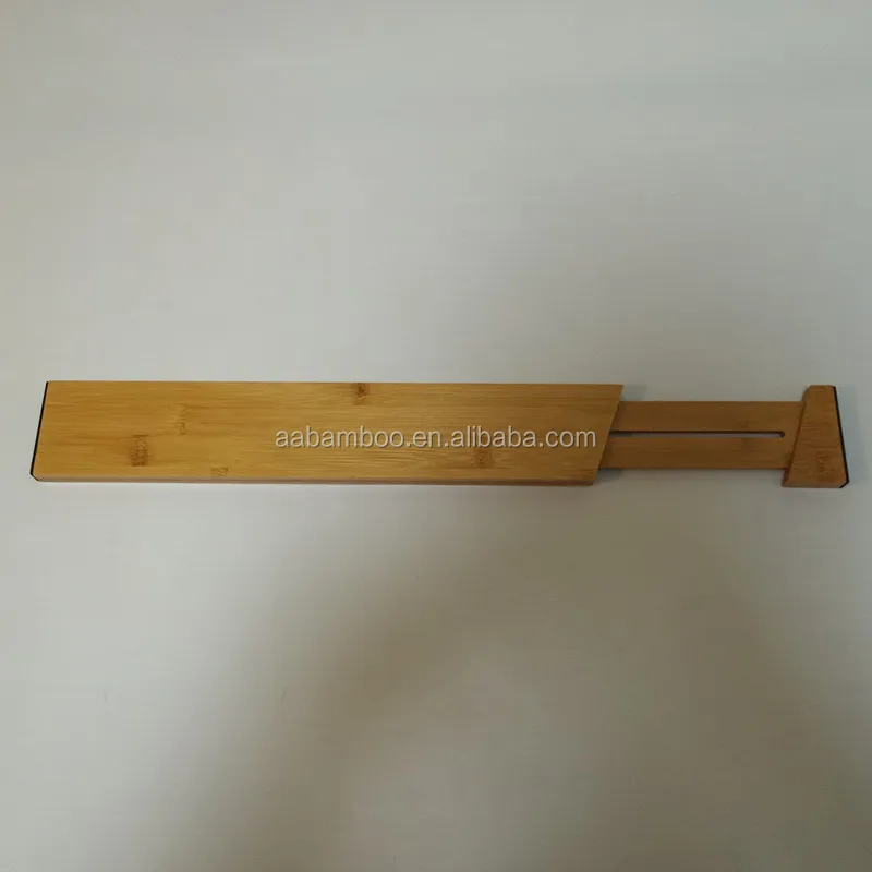 Expandable adjustable bamboo drawer dividers organizer