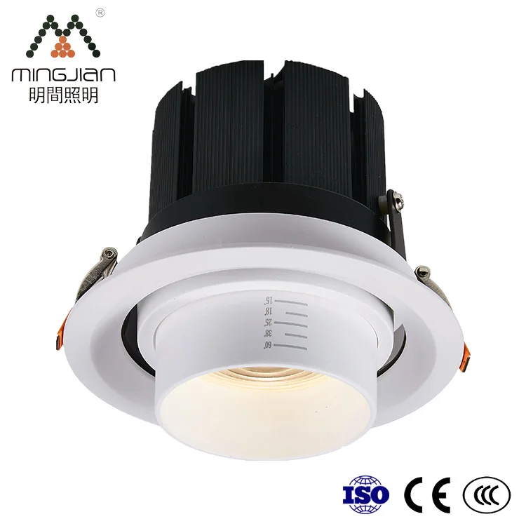 
China Adjustable Trimless 20W 30W Dimming Optional Ceiling Spot Down Light Recessed Lamp COB LED Downlight 