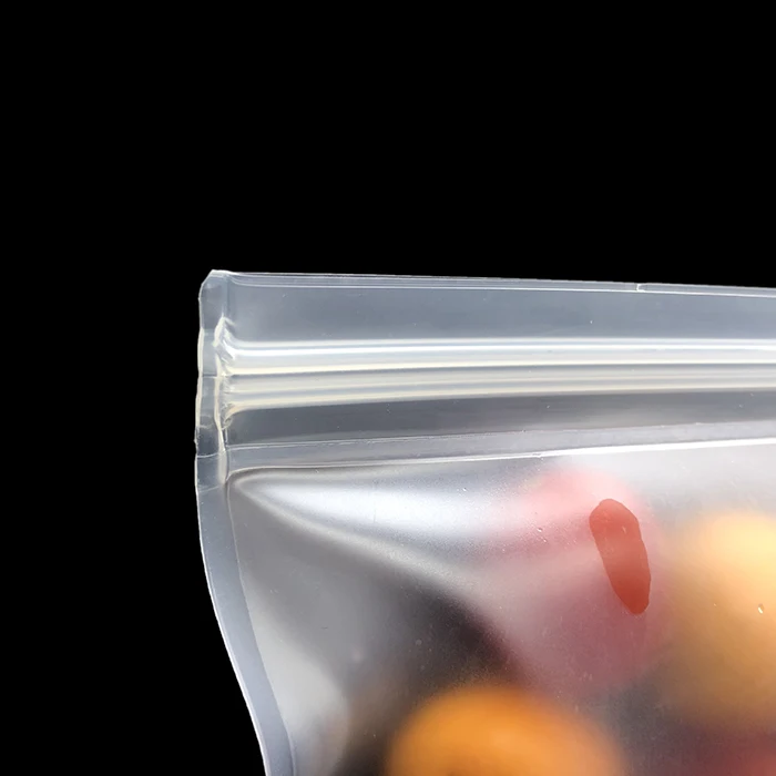 Оптовая продажа портативный белый матовый пакет с двойным замком PEVA для хранения продуктов и упаковки конфет