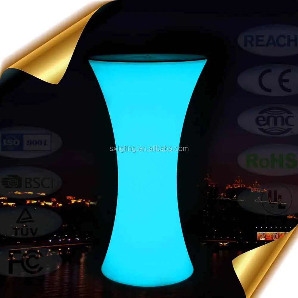 SX-58110-BTB LED Furniture for Events Outdoor Lighting Bar Table / Glowing LED Color Changing Events Cocktail Table