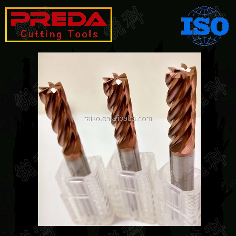 CNC Mills Cutting Tools 6 Flutes finishing Solid Carbide Square End Mill cutting tools ferramentas flat end mill