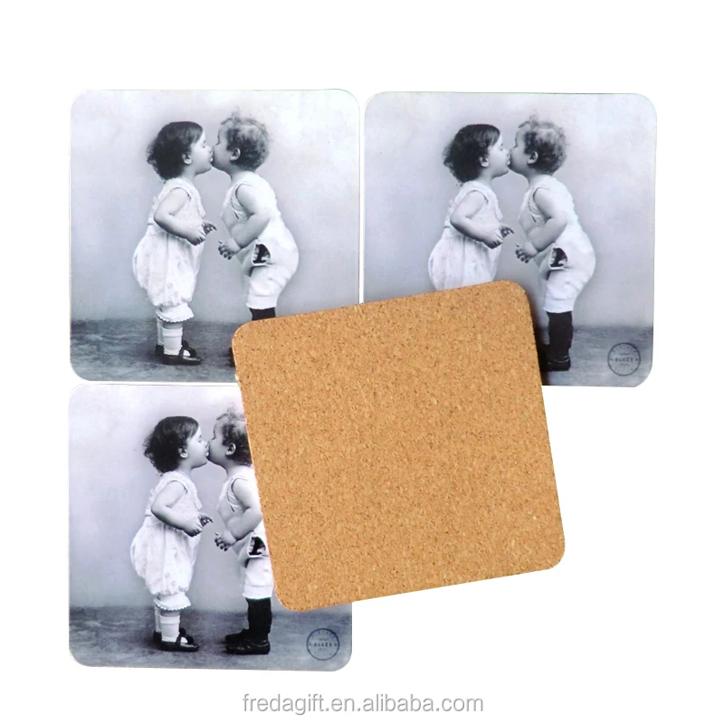 Hot sale PP lamination customized MDF cork/mdf round boards coaster