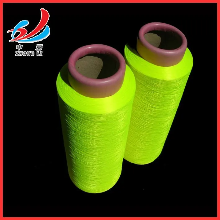 Polyester DTY Fluorescent/Reflecting Yarn Shining yarn