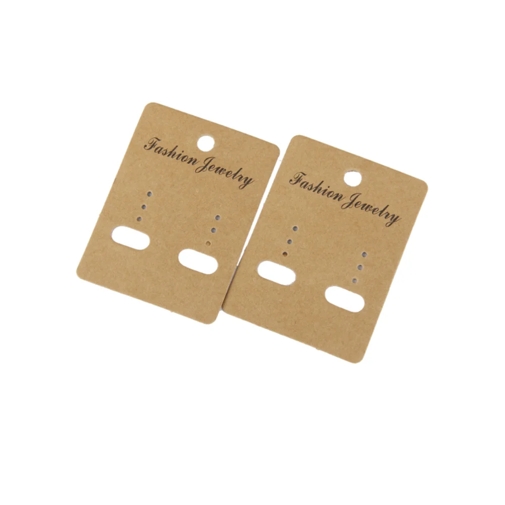 
Small kraft paper tag custom printing logo earrings cards display card wholesale 