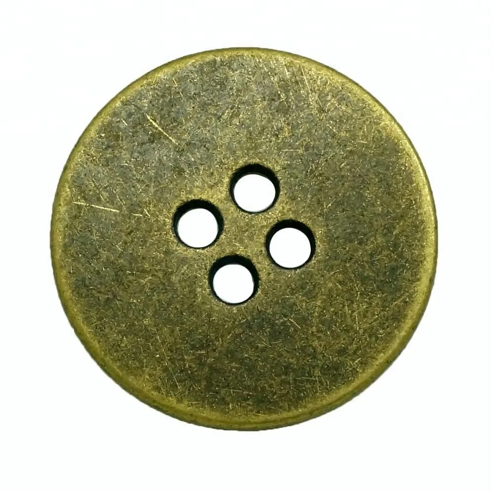 custom made Solid bronze tone 2 holes sewing metal buttons