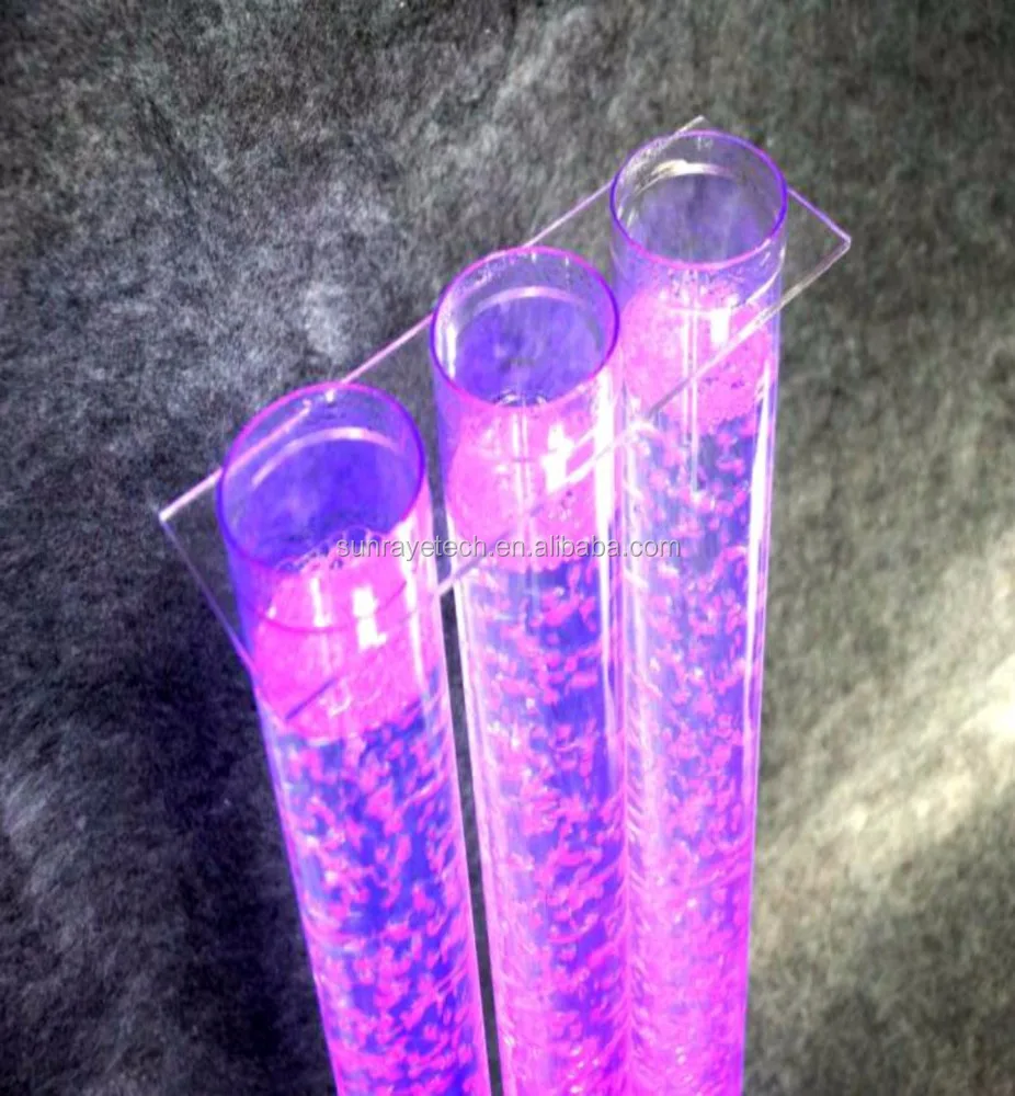 
LED Tabletop bubble column with stainless steel base decoration for ceremony holiday show banquet 