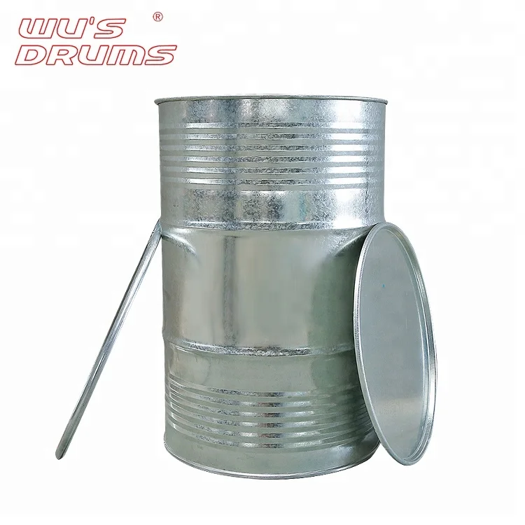WS Open Head Galvanized Steel 10 Gallon Metal Barrels For Sale