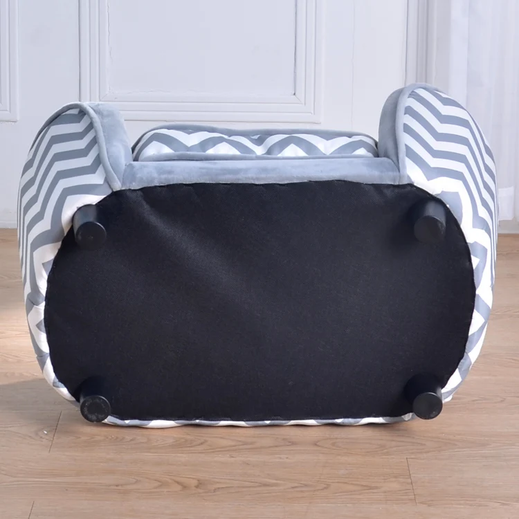 Удобный стильный серый диван-кровать для домашних животных