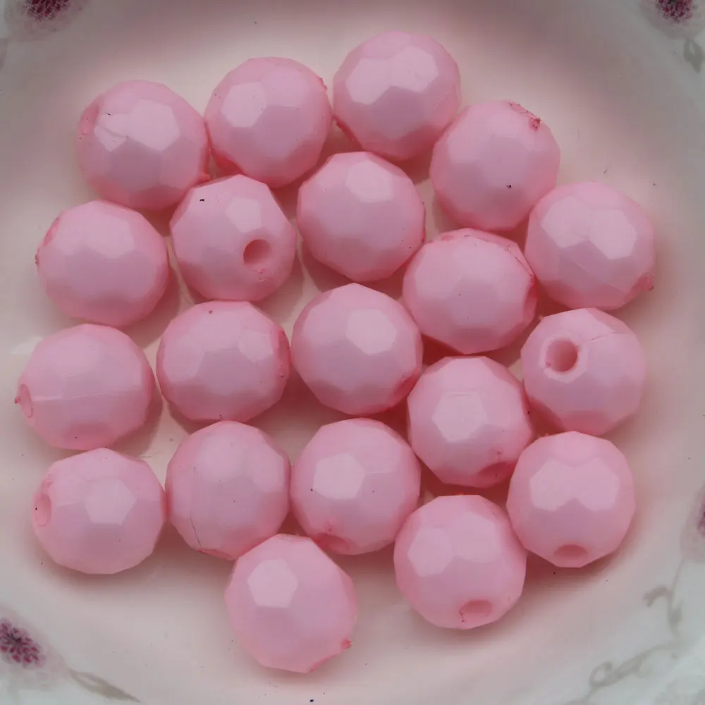 Wholesale Mixed Bubblegum Color Acrylic Faceted Round Beads 4mm To 20mm Disco Ball Beads