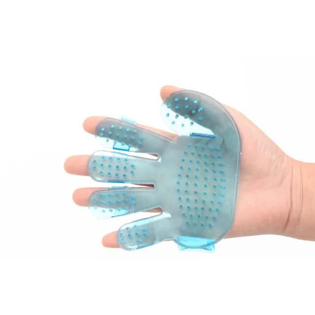 1 шт. Собака Кошка Уход душ Массажная щетка, расческа ручной форме перчатки пять пальцев для питомца чистой