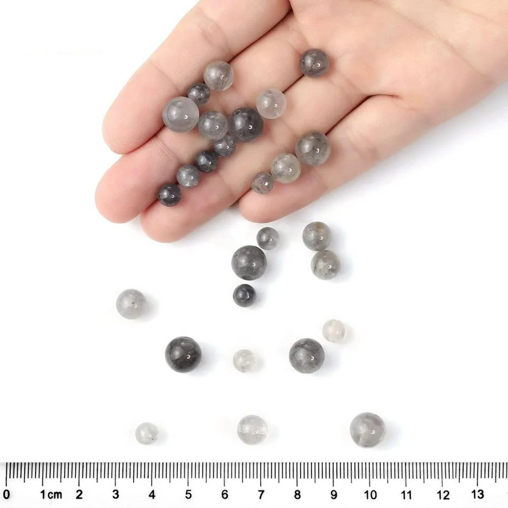 Wholesale Natural Smooth Cloudy Quartz for Jewelry Making Crafts Cloudy Quartz Gemstone Loose Beads