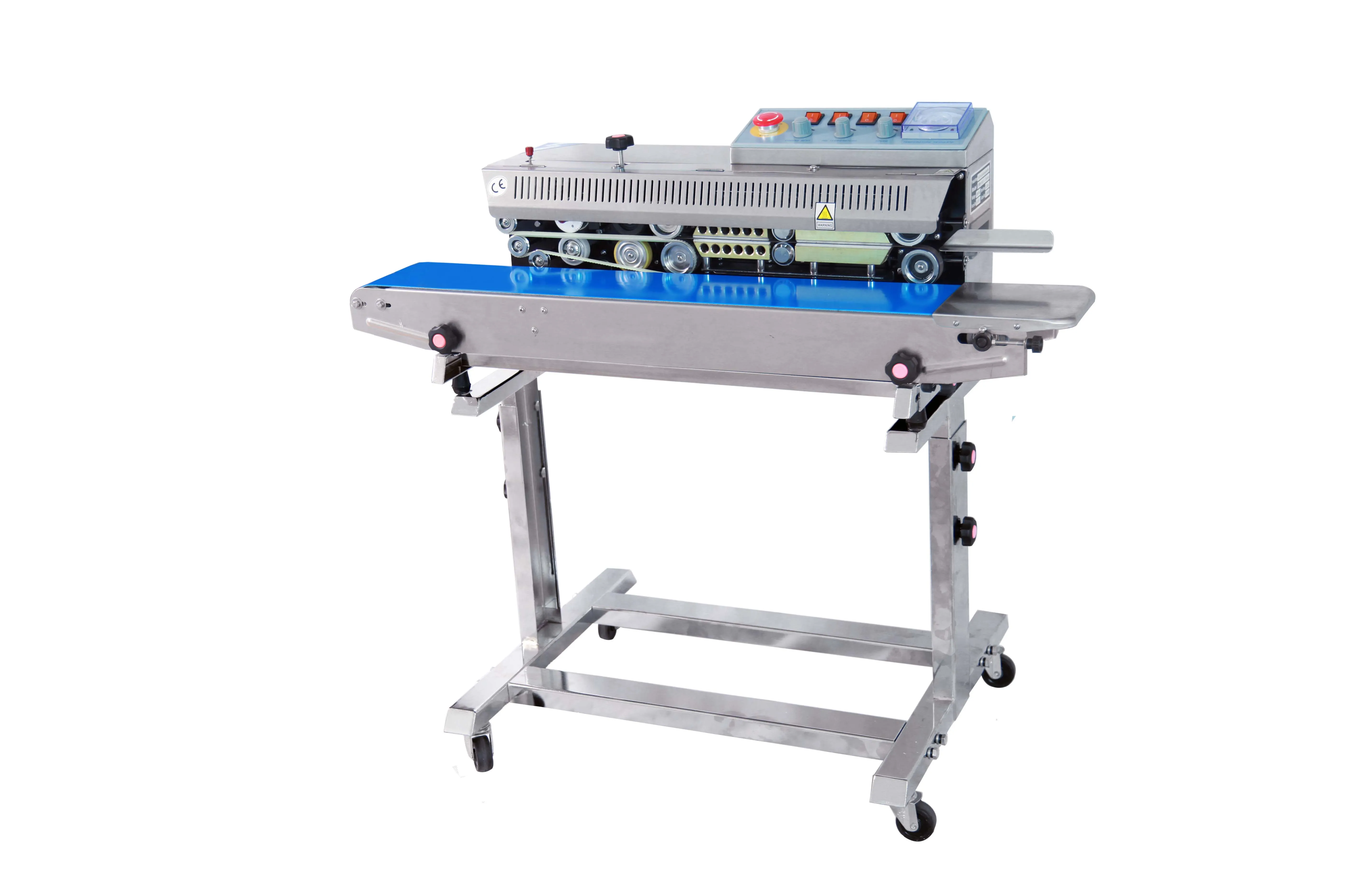 FRBM-810III Hualian Solid Ink Printing Coding Packing Food Pouch Continuous Plastic Bag Heat Band Sealer Sealing Machine