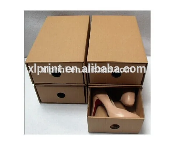 простой дизайн гофрокоробе для обувь на каблуках упаковки