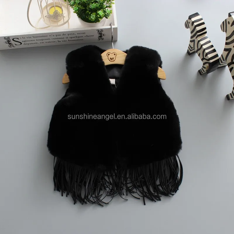
Fashion Kids Clothes Outerwear Costumes Clothes Baby Girls Autumn Winter Waistcoat Casual Tassel Vest 
