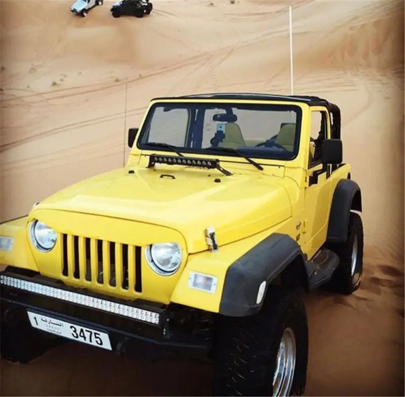 Lantsun J187 Lantsun Angry Grille Front Matte Black Overlay TJ Grill 1997-2006 for Jeep For wrangler TJ LJ