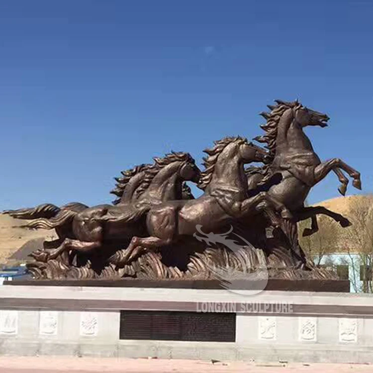 Outdoor Decoration Large Bronze Running Horse Sculpture For Sale