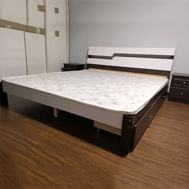 Direct Selling Solid Wood Simple Bedroom Children Adult Double Bed Design Furniture