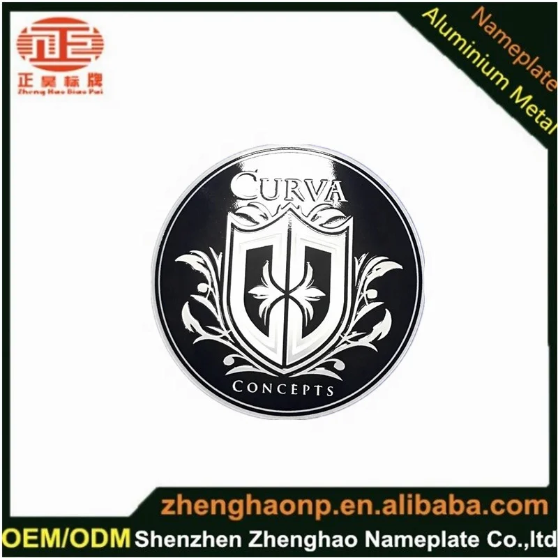 
High quality fashion personalized metal nameplate custom painted aluminum embossed nameplate 
