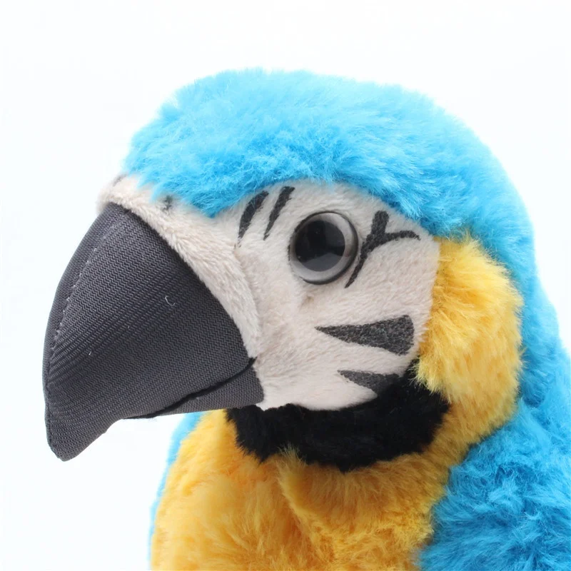 
laughing recordable talking parrot plush toy speaker 