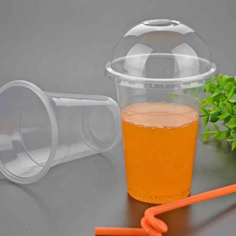 500ml Hot Selling Disposable Plastic Smoothie Cups With Lids For Wholesale