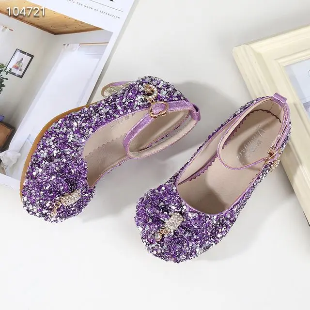 Новинка лета 2019, сандалии для девочек, обувь принцессы, модные детские сандалии на высоком каблуке для девочек, летняя детская обувь